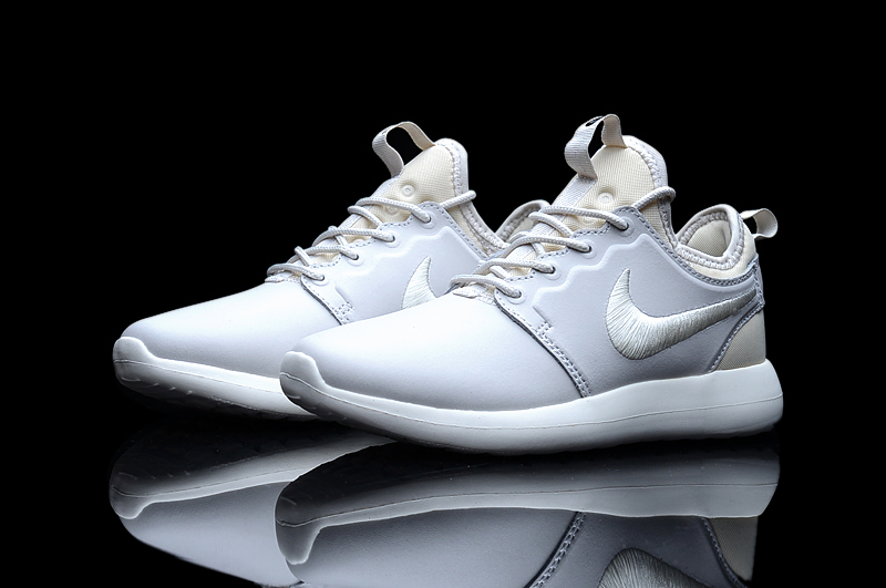 Nike Roshe 2 Leather PRM Grey Silver Shoes